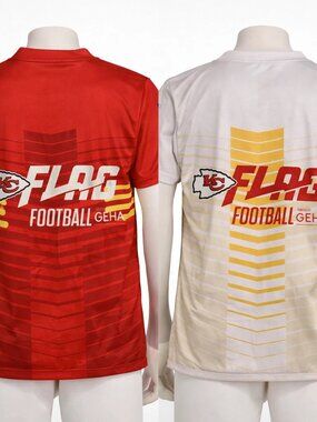 Kansas City Chiefs Reversible Shirt Youth XL Red and Yellow Football Flag Jersey